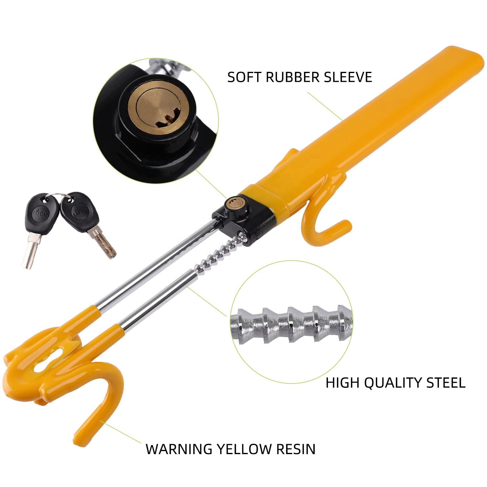 Farbin FB-FXPS-SG Steering Wheel Lock: Universal Anti-Theft Car Lock Bar